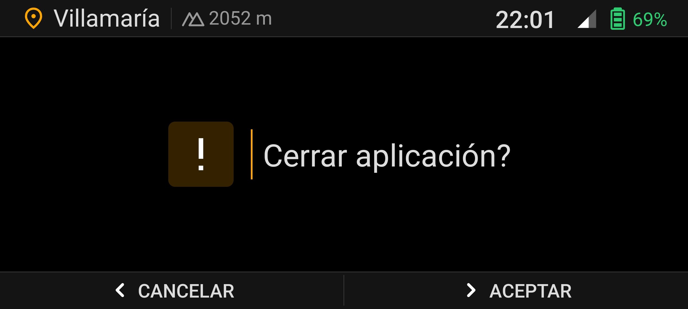 Pantalla para cerrar Moto Media Link