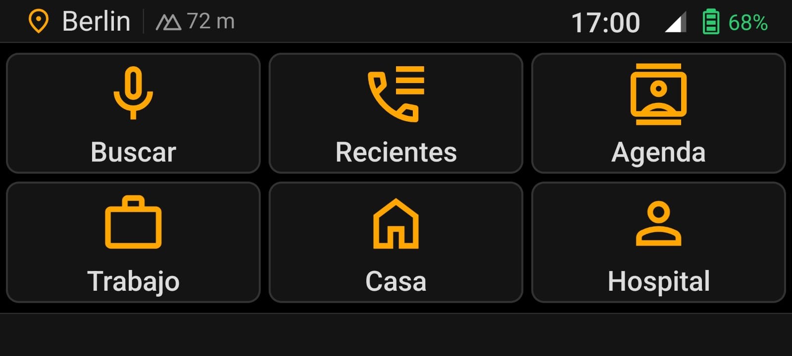 Opciones de teléfono