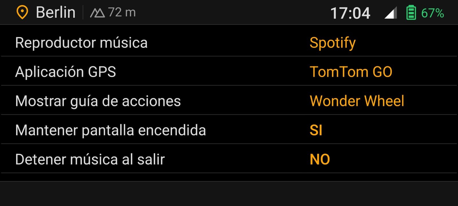 Ajustes de Moto Media Link