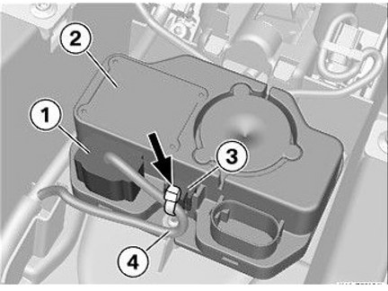 Centralita DWA con conector etiquetado en BMW S1000XR